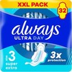Always Ultra Day Super Extra Size 3 Wings Pads 32 Τεμάχια Always Ultra Day Super Extra Size 3 Wings Pads 32 Τεμάχια