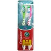 Colgate Max White Medium Toothbrush 2 Τεμάχια - Πράσινο / Ροζ