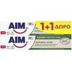 Aim Πακέτο Προσφοράς Expert Protection Natural Care Toothpaste 2x75ml