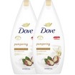 Dove Πακέτο Προσφοράς Pampering Shea Butter & Vanilla Shower Gel 2x450ml (1+1 Δώρο)