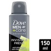Dove Πακέτο Προσφοράς Men+ Care Advanced Invisible Fresh 72h Anti-Perspirant Spray 2x150ml (1+1 Δώρο)