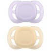 Philips Avent Ultra Start Silicone Orthodontic Soother 0-2m, 2 Τεμάχια - Μωβ / Κίτρινο