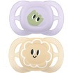 Philips Avent Ultra Start Silicone Orthodontic Soother 0-2m, 2 Τεμάχια - Μωβ / Κίτρινο