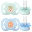 Philips Avent Ultra Start Silicone Orthodontic Soother 0-2m, 2 Τεμάχια - Πράσινο / Μπλε