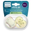 Philips Avent Ultra Colors of Nature Silicone Soother Ultra Soft 18m+ Κωδ SCF349/51, 2 Τεμάχια - Πράσινο / Κίτρινο