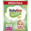 Babylino Sensitive Cotton Soft Mega Pack Junior No5 (11-25kg) 72 Τεμάχια