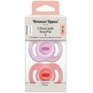 Tommee Tippee Ultrta Light Stay Put Orthodontic Silicone Soother 0-6m+, 2 Τεμάχια - Ρόζ / Λιλά