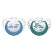 Nuk Genius Color Orthodontic Silicone Soother 6-18m - Μπλε/ Πράσινο