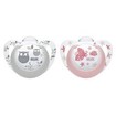 Nuk Genius Color Orthodontic Silicone Soother 6-18m - Γκρι/ Ροζ