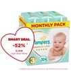 Pampers Premium Care Monthly Pack No3 (5-9kg) 204 πάνες Pampers Premium Care Monthly Pack No3 (5-9kg) 204 πάνες