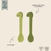 Trixie Silicone Spoon 4m+ 2 Τεμάχια - Mr. Dino Trixie Silicone Spoon 4m+ 2 Τεμάχια - Mr. Dino