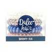 Medisei Dalee Hair Spiral Shiny Σπιράλ Λαστιχάκια Μαλλιών 4 Τεμάχια