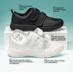 Scholl Shoes Energy Plus Double Strap Man Black Ανδρικά Ανατομικά Παπούτσια Χαρίζουν Φυσικό Χωρίς Πόνο Βάδισμα 1 Ζευγάρι
