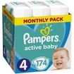 Pampers Active Baby Monthly Pack Νο4 (9-14 kg) 174 πάνες Pampers Active Baby Monthly Pack Νο4 (9-14 kg) 174 πάνες
