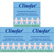Clinofar Комплект Стерилен нормален серум в ампули за назална конгестия 3x(15x5ml)