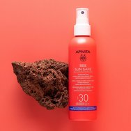Apivita Bee Sun Safe Hydra Топилен ултра лек спрей за лице и тяло с морски водорасли и прополис Spf30, 200ml