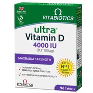 Vitabiotics Ultra Vitamin D 4000IU (D3 10μg) Maximum Strength 96tabs
