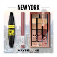 Maybelline New York Make up Set Super Stay Ink Crayon 14gr,Nudes of New York Eye Palette 18gr,Colossal Go Extreme Mascara 9.5ml