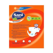 Sani Sensitive Extra Protection Day & Night Специално за еднократна Бельо Проектиран за инконтиненция No 3 Голям 85-125cm 12бр