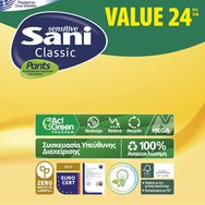 Sani PROMO PACK Sensitive Classic Pants Value Pack 24 Парчета на специална цена - No2 Medium