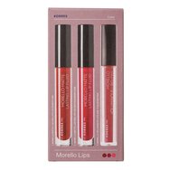 Korres Promo Morello Matte Lip Fluid No52 Маково червено & No29 Ягодова целувка 2x3.4ml & Обемен блясък за устни No16 Blshed Pin