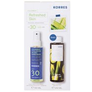 Korres PROMO PACK Cucumber Hyaluronic Sunscreen Splash Spf30, 150ml & Cucumber Bamboo Shower Gel 250ml