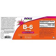 Now Foods B-6 Витамин, който участва в твърде много физически функции 100mg 100caps