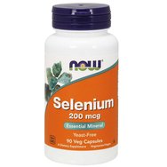 Now Foods Selenium 200mcg Yeast Free Selenomethionine Vegetarian Хранителна добавка Антиоксидантно подобряване на щитови 90 tabs