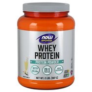 Now Foods Whey Protein Vanilia Powder Диетична добавка Суроватъчен протеин Висока хранителна стойност 908gr
