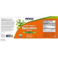 Now Foods Spirulina 500mg Organic 200tabs