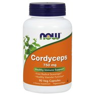 Now Foods Cordyceps 750mg Хранителна добавка с антиоксидантни свойства, поддържа здрав имунитет 90 VegCaps