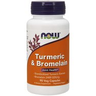Now Foods Turmeric & Bromelain 2400 GDU 300mg / 150mg Хранителна добавка със силни противовъзпалителни свойства 90 VegCaps Now Foods Turmeric & Bromelain 2400 GDU 300mg / 150mg Хранителна добавка със силни противовъзпалителни свойства 90 VegCaps