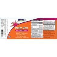 Now Foods Daily Vits™ Мултивитаминна формула, обогатена с висококачествени съставки 30vegcaps