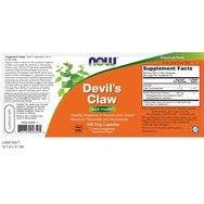Now Foods Devil\'s Claw 500mg Хранителна добавка с противовъзпалителни свойства, идеална за мускулна болка 100 Caps