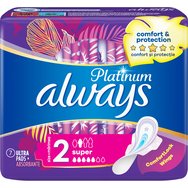 Always Platinum Sanitary Towels with Comfort Lock Wings Size 2, 7 бр