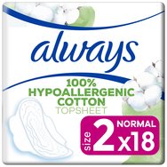 Always Cotton Protection Sanitary Towels Size 2, 18 бр