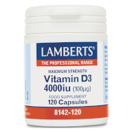 Lamberts Vitamin D3 4000iu 100μg Συμπλήρωμα Διατροφής για την Φυσιολογική Λειτουργία του Ανοσοποιητικού Συστήματος 120caps