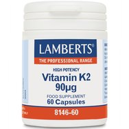 Lamberts Vitamin K2 90μg Συμπλήρωμα Διατροφής Φυσικής Μορφής Βιταμίνη Κ2 60 Κάψουλες