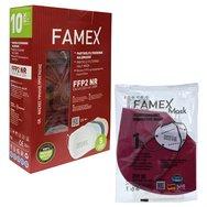 Famex Mask Еднократни защитни маски FFP2 NR KN95 в цвят бордо 10 бр