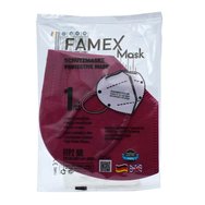 Famex Mask Еднократни защитни маски FFP2 NR KN95 в цвят бордо 10 бр