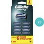 Σετ Gillette Mach 3 Replacement Razors Ανταλλακτικές Κεφαλές 3 Λεπίδων Ξυριστικής Μηχανής για Έως & 6 Μήνες Ξυρίσματος 24 Τεμάχια (3x8 Τεμάχια)