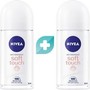 Σετ Nivea Soft Touch Talc Sensation Deo Roll-On Γυναικείο Αποσμητικό για Αποτελεσματική Προστασία από την Κακοσμία & την Εφίδρωση Χάρη στην Πολύτιμη Πούδρα Kaolin 100ml (2x50ml)