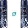 Σετ Nivea Men Deep Darkwood 72h Real Madrid Edition Anti-Perspirant Spray 300ml (2x150ml)