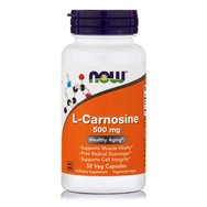 Now Foods L-Carnosine 500mg Хранителна добавка с антиоксиданти и фактори против стареене за тялото 50veg.caps