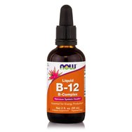 Now Foods Liquid B-12 B-Complex за нормалното развитие и поддържане на нервната тъкан 59ml