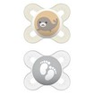 Mam Start Silicone Soother 0-2m 2 Τεμάχια, Κωδ 125S - Κρεμ / Διάφανο