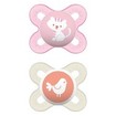 Mam Start Silicone Soother 0-2m 2 Τεμάχια, Κωδ 125S - Ροζ / Κρεμ