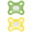 Mam Comfort Silicone Soother 0-2m 2 Τεμάχια, Κωδ 126S - Κίτρινο / Πράσινο