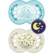 Mam Original Night Silicone Soother 16m+, 2 Τεμάχια, Κωδ 260S - Γαλάζιο / Κρεμ Mam Original Night Silicone Soother 16m+, 2 Τεμάχια, Κωδ 260S - Γαλάζιο / Κρεμ