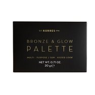 Korres Bronze & Glow Palette Палитра 3-в-1 хайлайтър, руж и бронзант 20gr